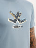 Slim Fit Foil Printed T-Shirt | Blue | WTS02HSSL1051S