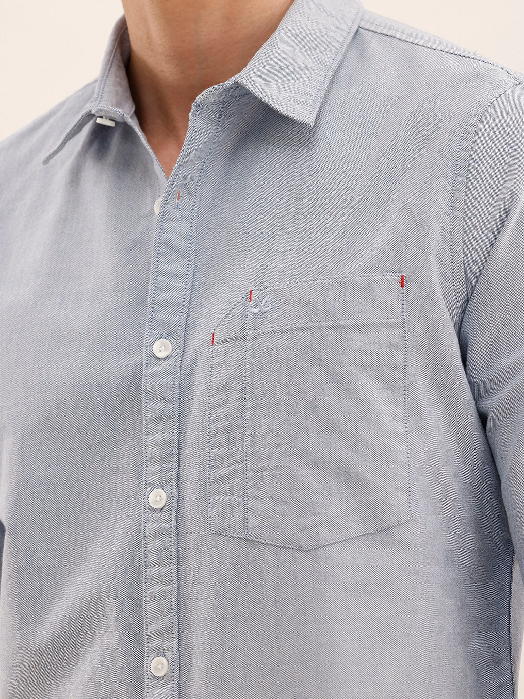 Regular Fit Solid Shirt | Blue