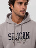 Classic Embroidered Patch Hooded Sweatshirt | Beige | WTSS7390M