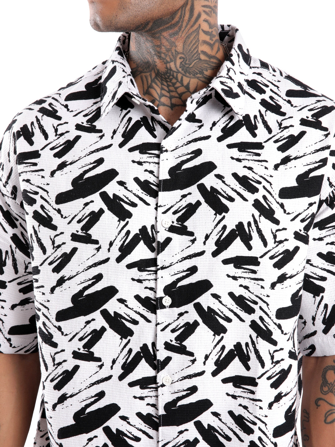 White Graphic AOP Shirt