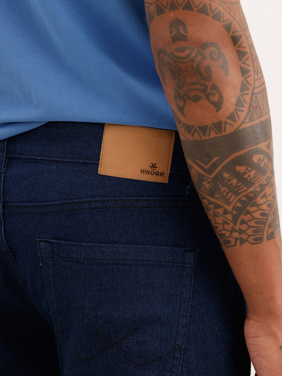 Solid Slim Fit Denim Jeans | Blue | WUJN2646F
