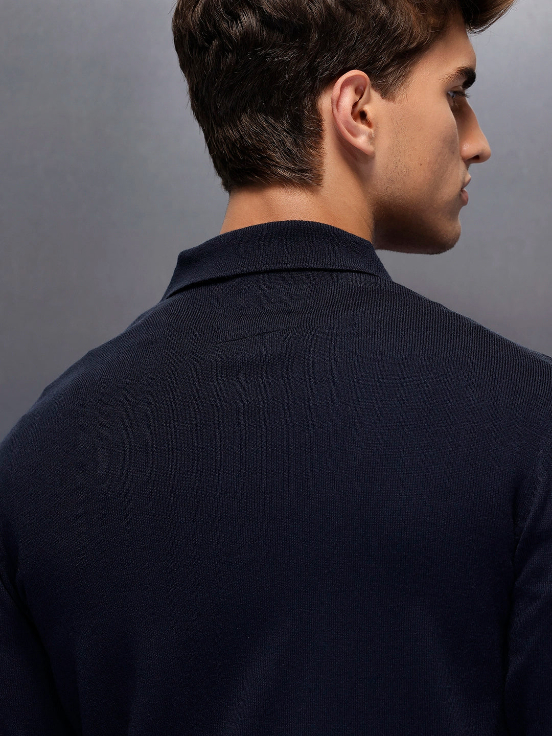 Men's Casual Slim Fit Sweater  | Navy Blue