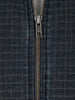 Classic Textured Checkered Jacket | Dark Blue