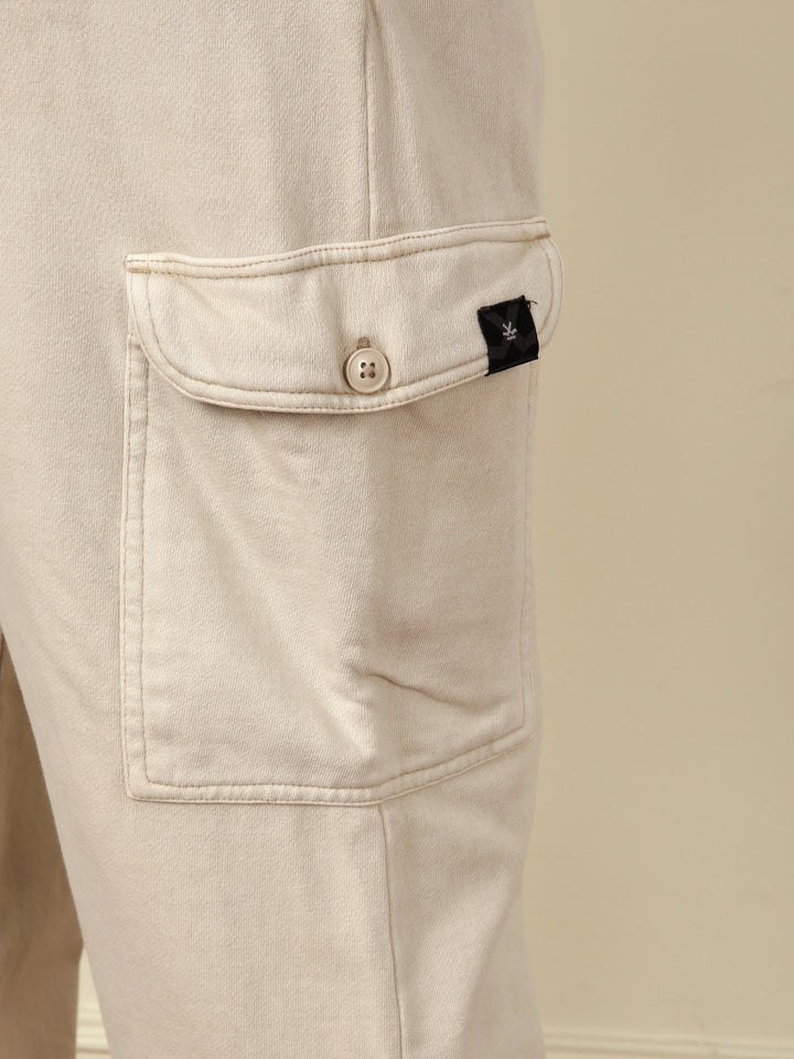 Acid Washed Jogger | Beige