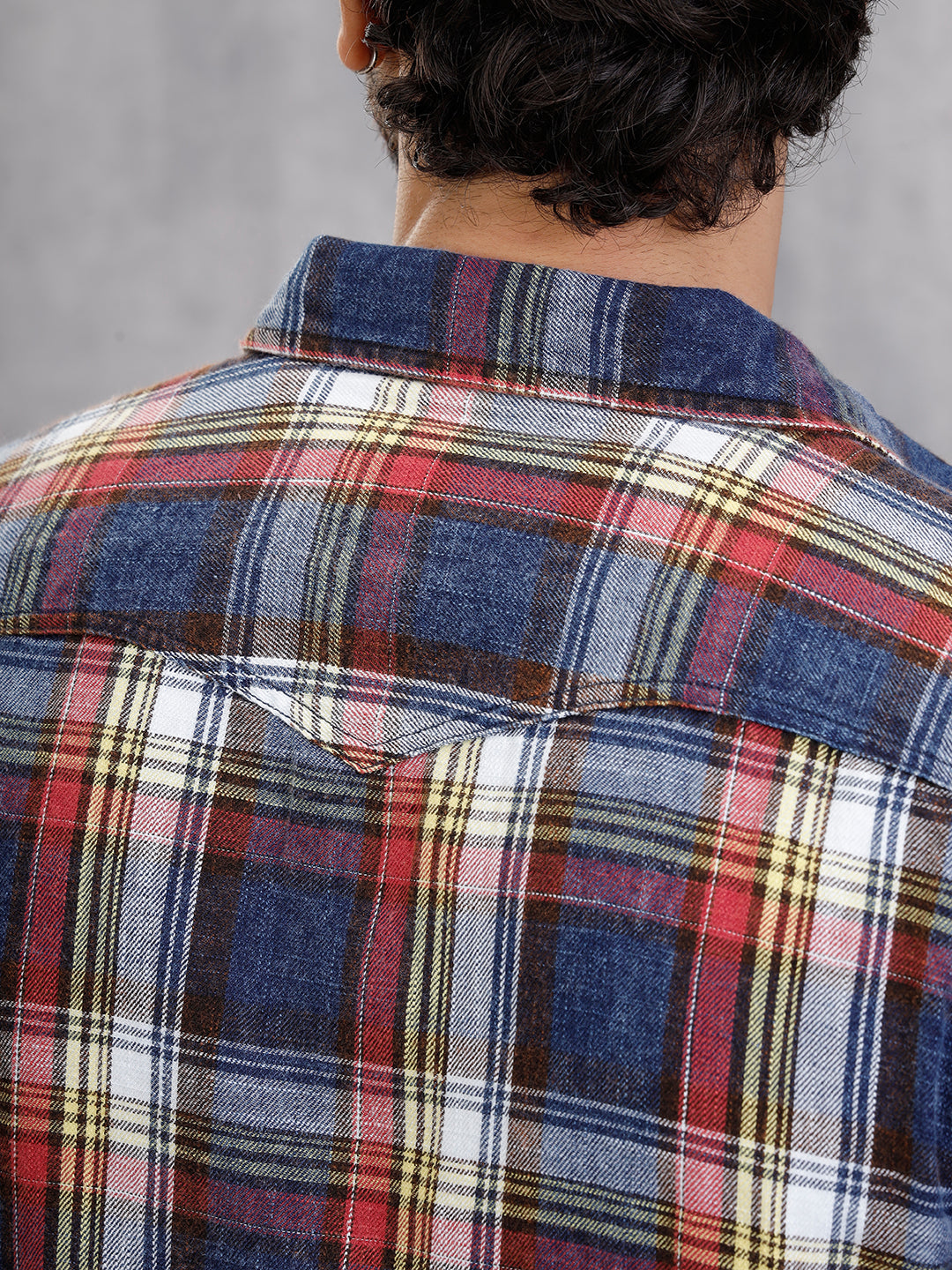 Check shirt with quilted inserts Shirts