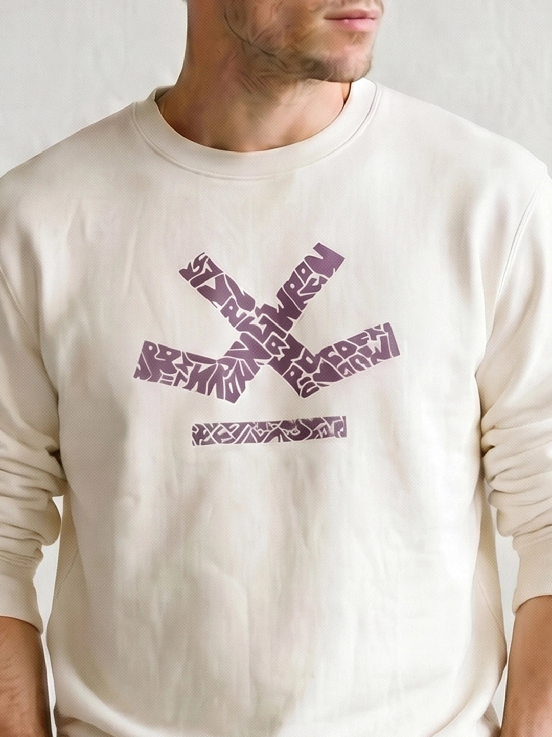Comfort Fit Placement Printed T-Shirt | Off White