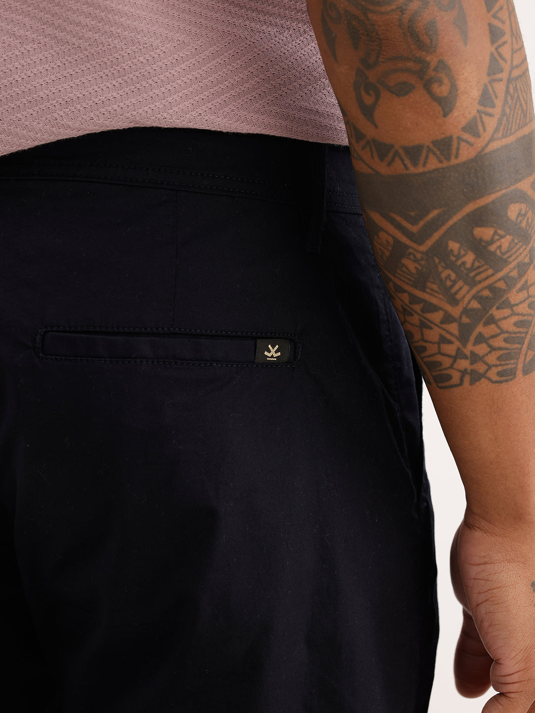 Solid Straight Fit Trouser | Navy Blue