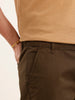 Solid Regular Fit Trouser | Brown