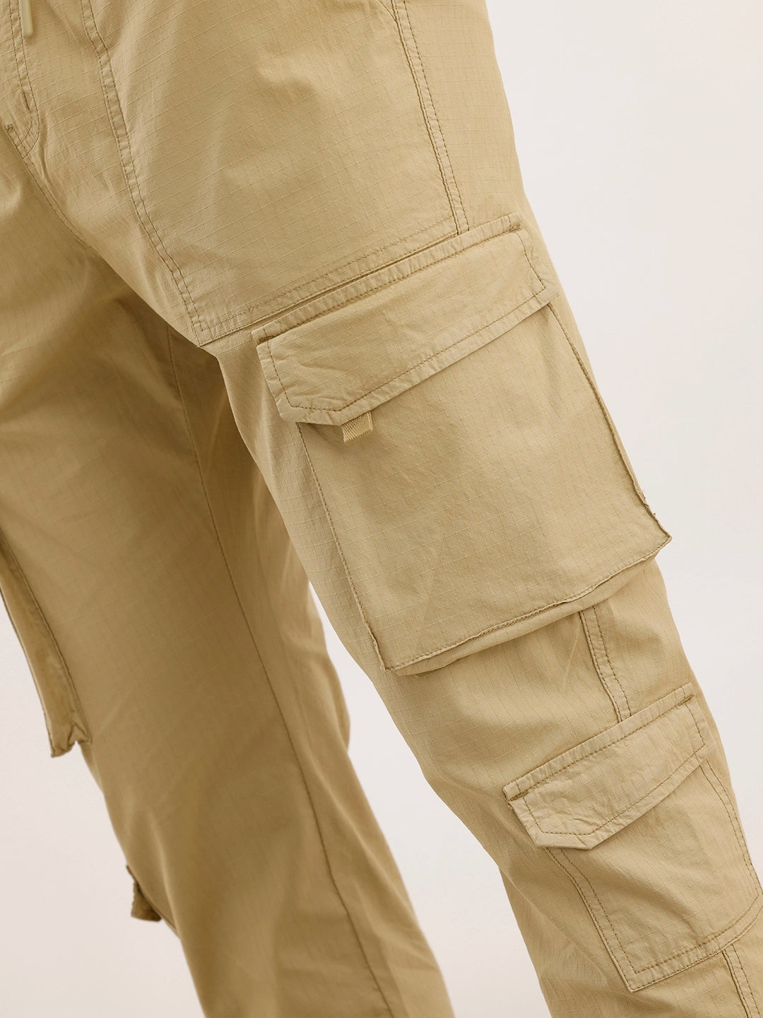 Textured Cargo Jogger | Khaki