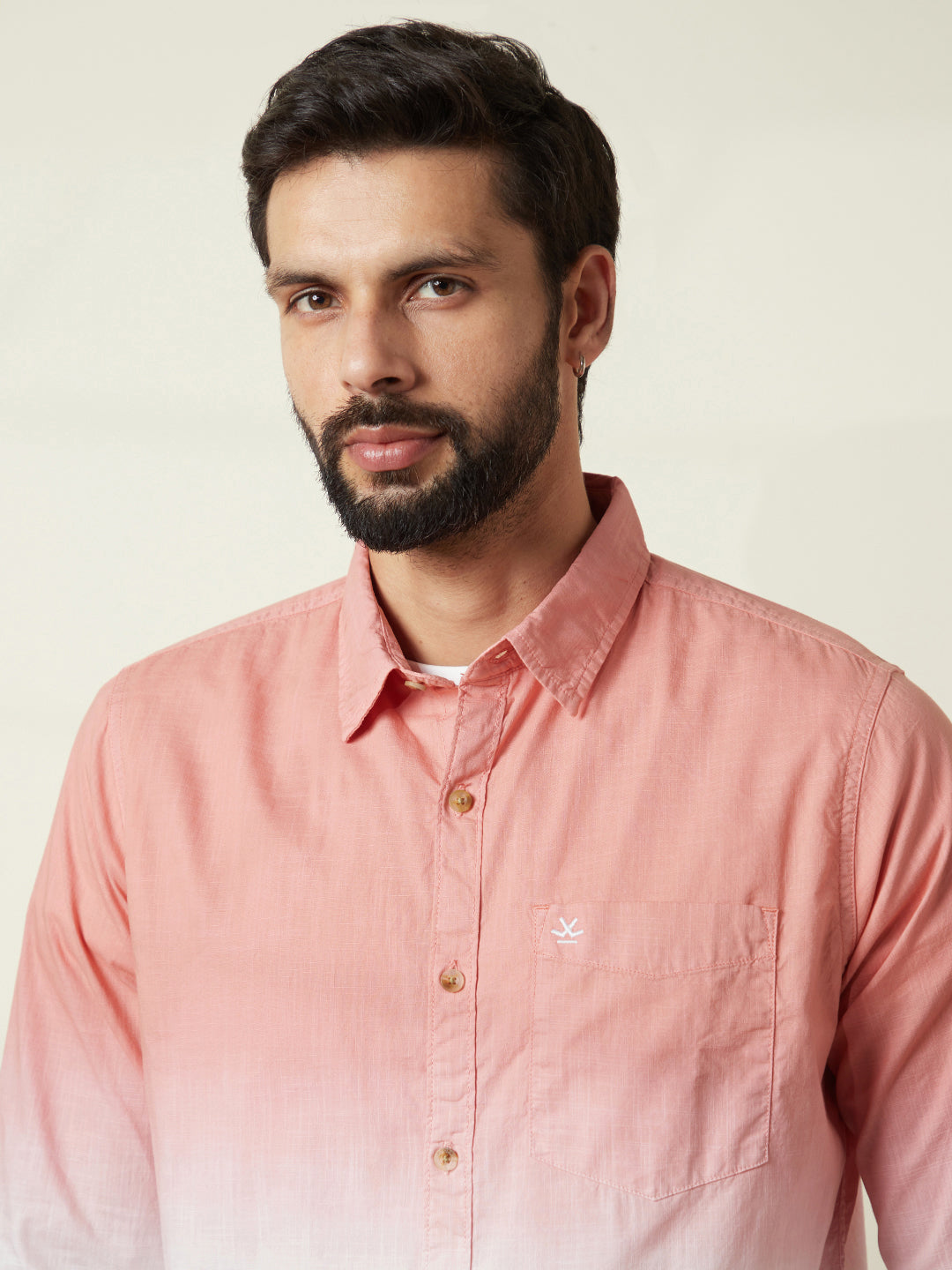 Washed Slim Fit Shirt in Pink