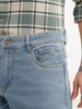 Solid Straight Fit Denim Jeans | Light Blue