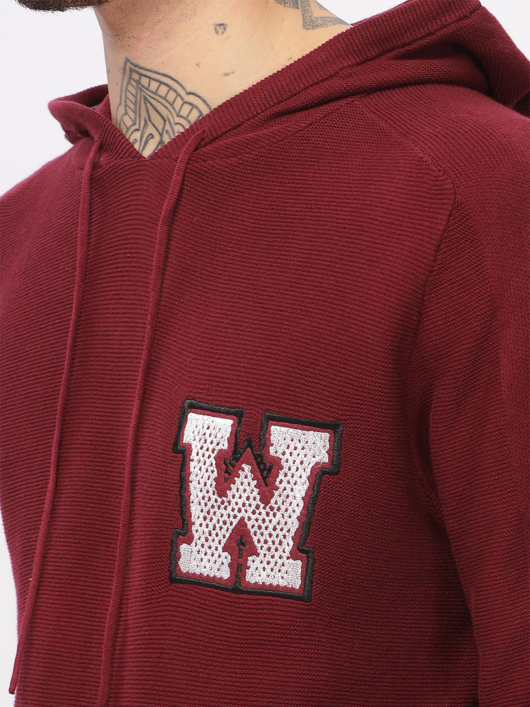 Branded Varsity Hooded Sweater