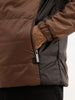 Solid Regular Fit Puffer Jacket | Brown