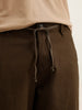 Loose Fit Cotton Trouser | Brown