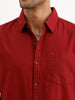 Solid Slim Fit 100% Cotton Shirt | Maroon