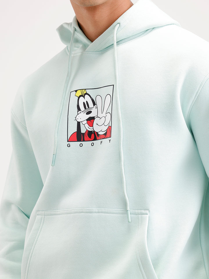 Oversized Printed Hoodie  | Green