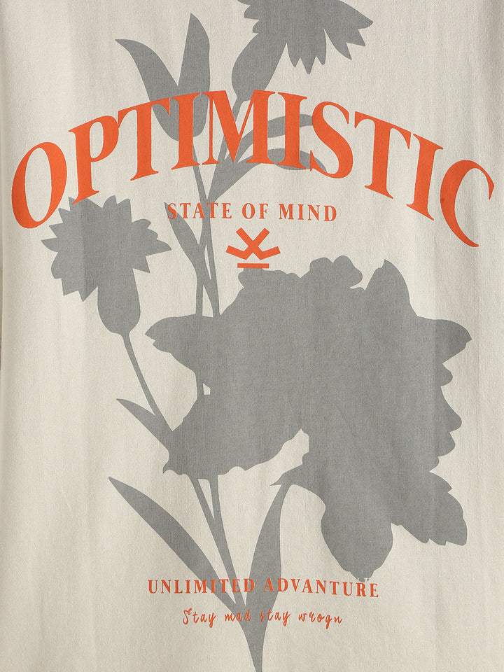 Casual Oversized T-Shirt | Beige