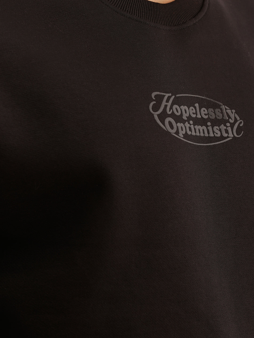 Classic Placement Printed Sweatshirt | Black