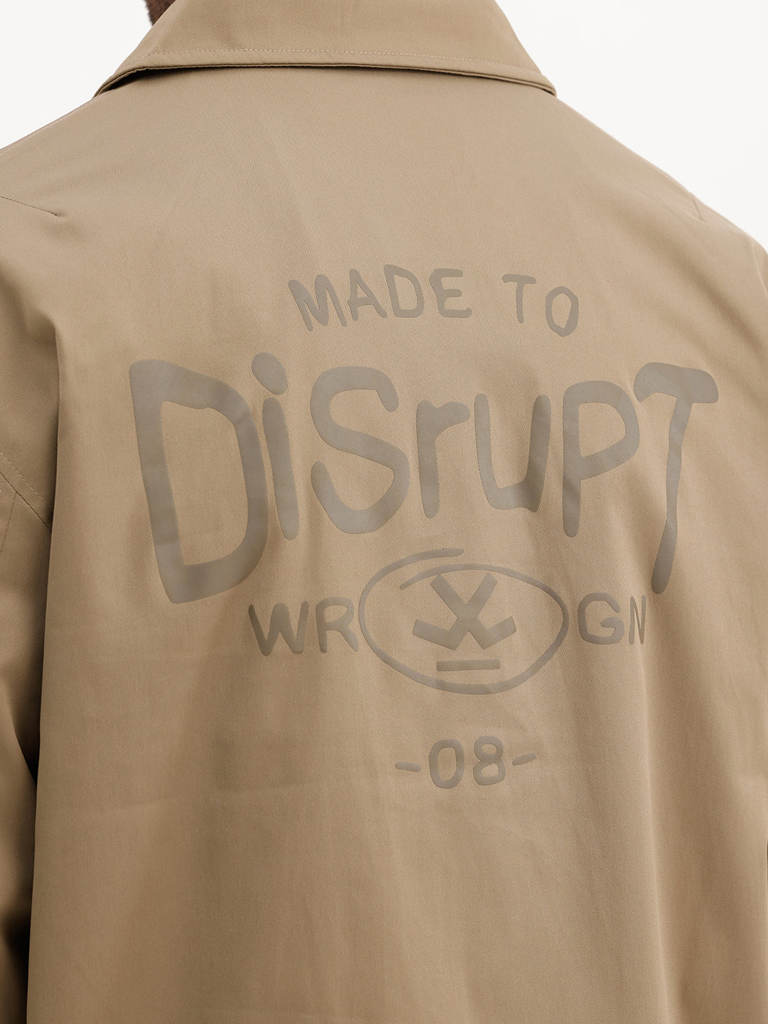 Classic Placement Printed Jacket | Khaki