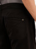 Solid Straight Fit Cargo Trouser | Black