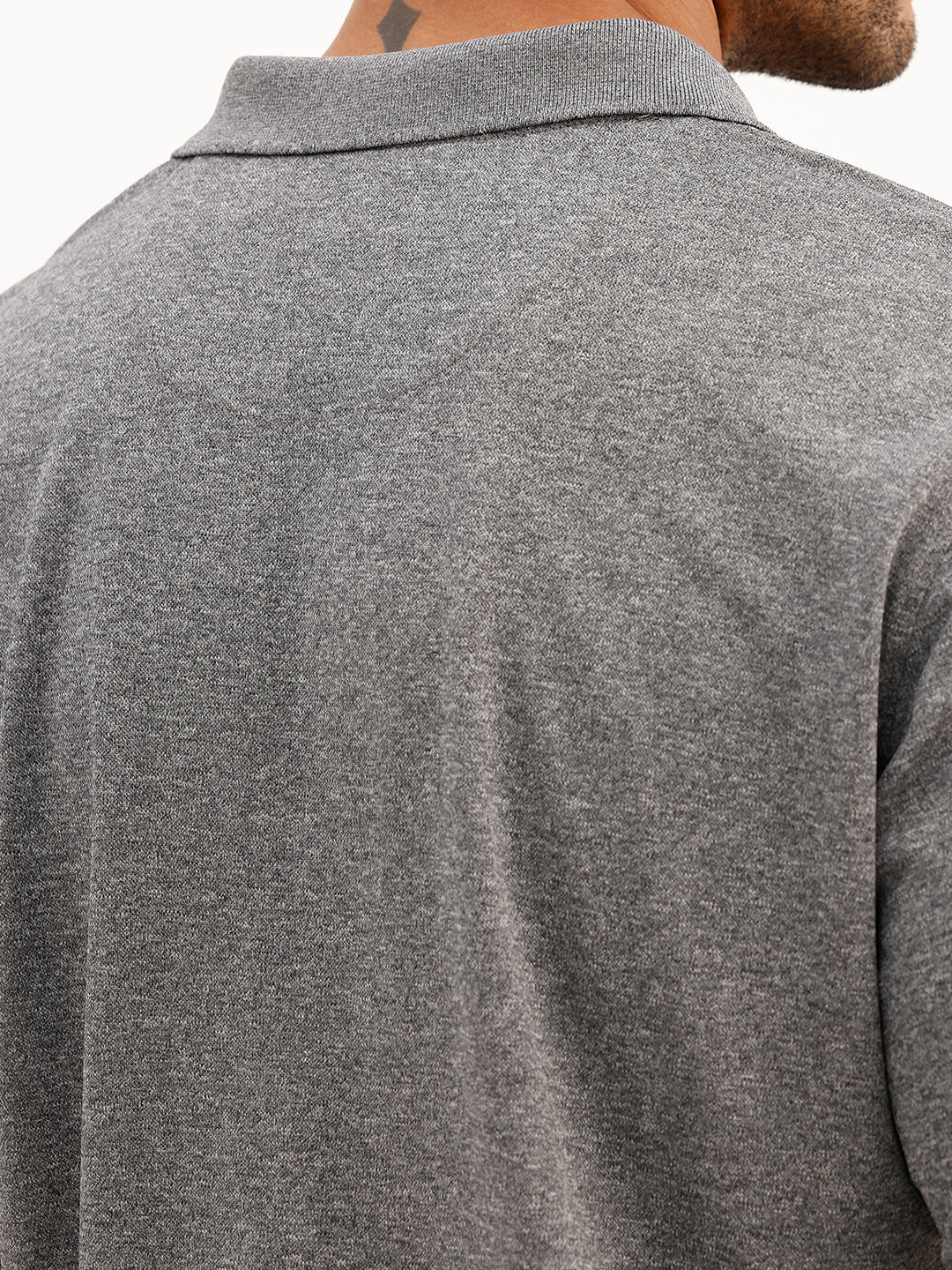 Solid Slim Fit Polo T-Shirt | Grey