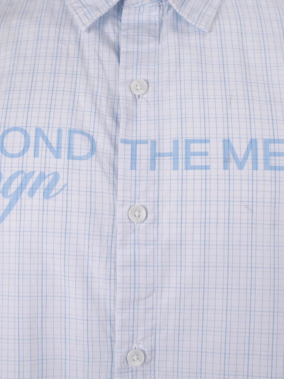 Comfort Fit Placement Printed Shirt | White