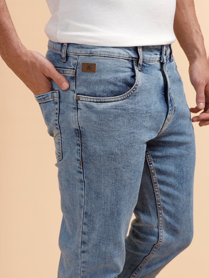 Heavy Fade Slim Fit Jeans | Light Blue