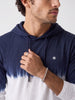 Slim Fit Tie Dyed Hooded Sweatshirt | White