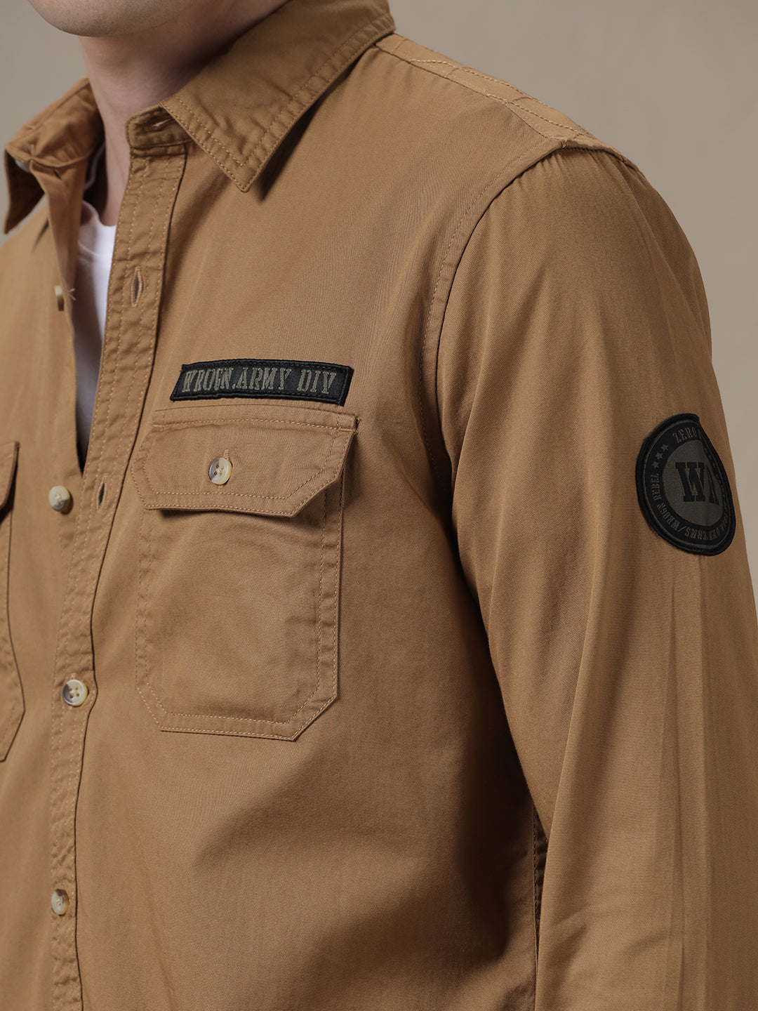 Wrogn Arm Patch Technical Shirt