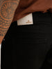 Solid Slim Fit Denim Jeans | Black