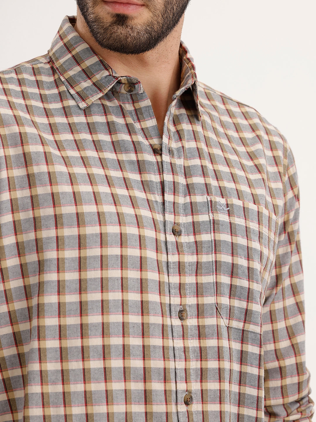 Regular Fit Checkered Shirt | Multicolor