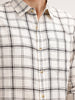 Regular Fit Textured Checkered Shirt | Off White