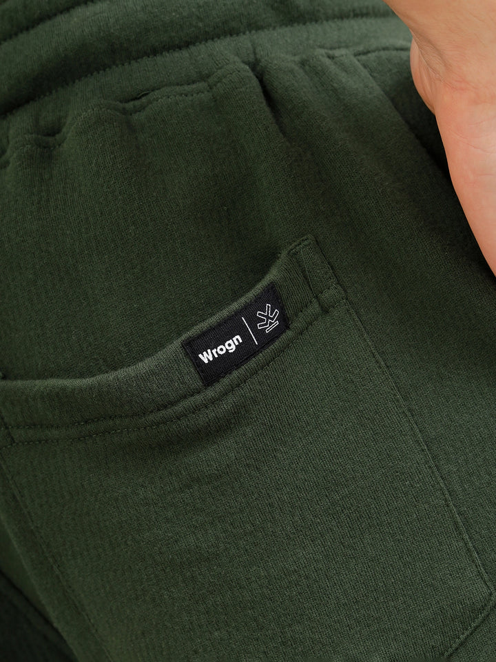 Slim Fit Terry Knitted Shorts | Olive