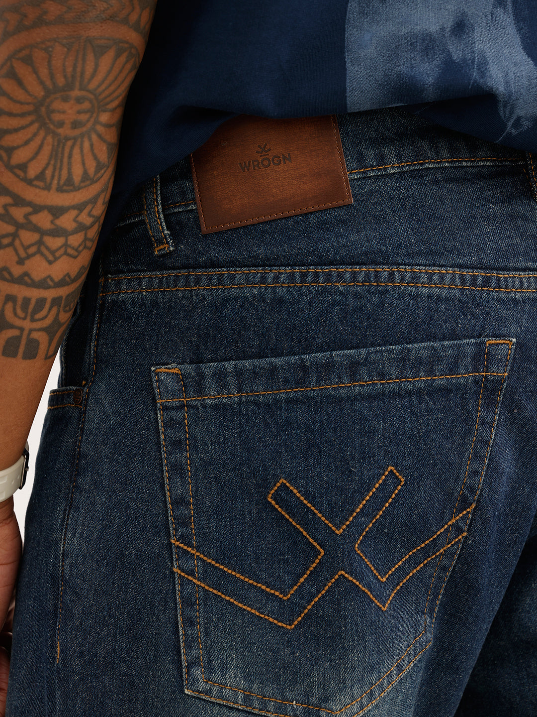 Heavy Faded Anti Fit Denim Jeans | Blue | WJN0200AT2103S