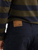 Solid Straight Fit Denim Cargo | Dark Blue