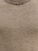 Solid Regular Fit Knitted Sweater | Beige