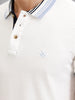 Contrast Collar Polo T-Shirt | White