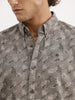 Slim Fit Full Sleeve AOP Shirt | Grey