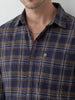Checkered Slim Fit Full Sleeve Shirt | Blue