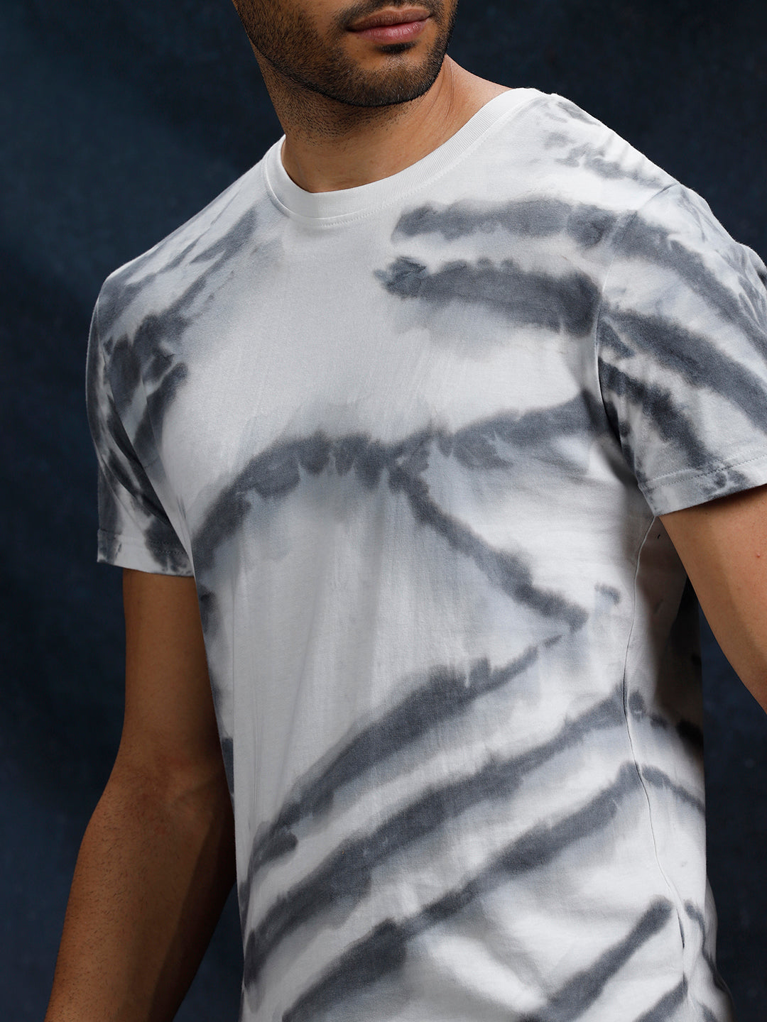 White Tie Dye Design T-Shirt