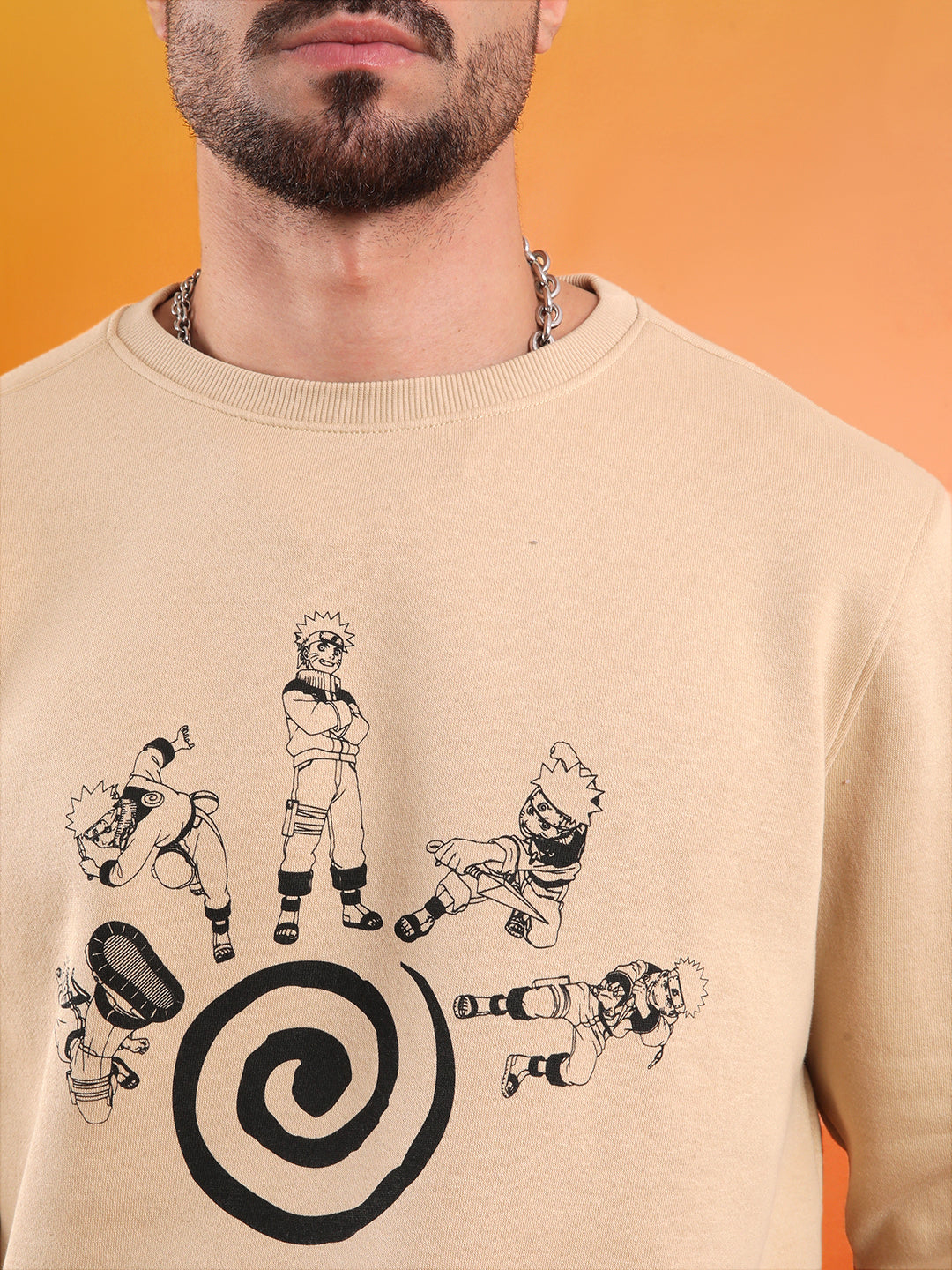 Believe in Naruto Beige Sweatshirt Wrogn