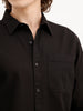 Solid Slim Fit Textured Shirt | Black