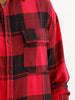 Oversized Checkered Full Sleeve Shirt | Red