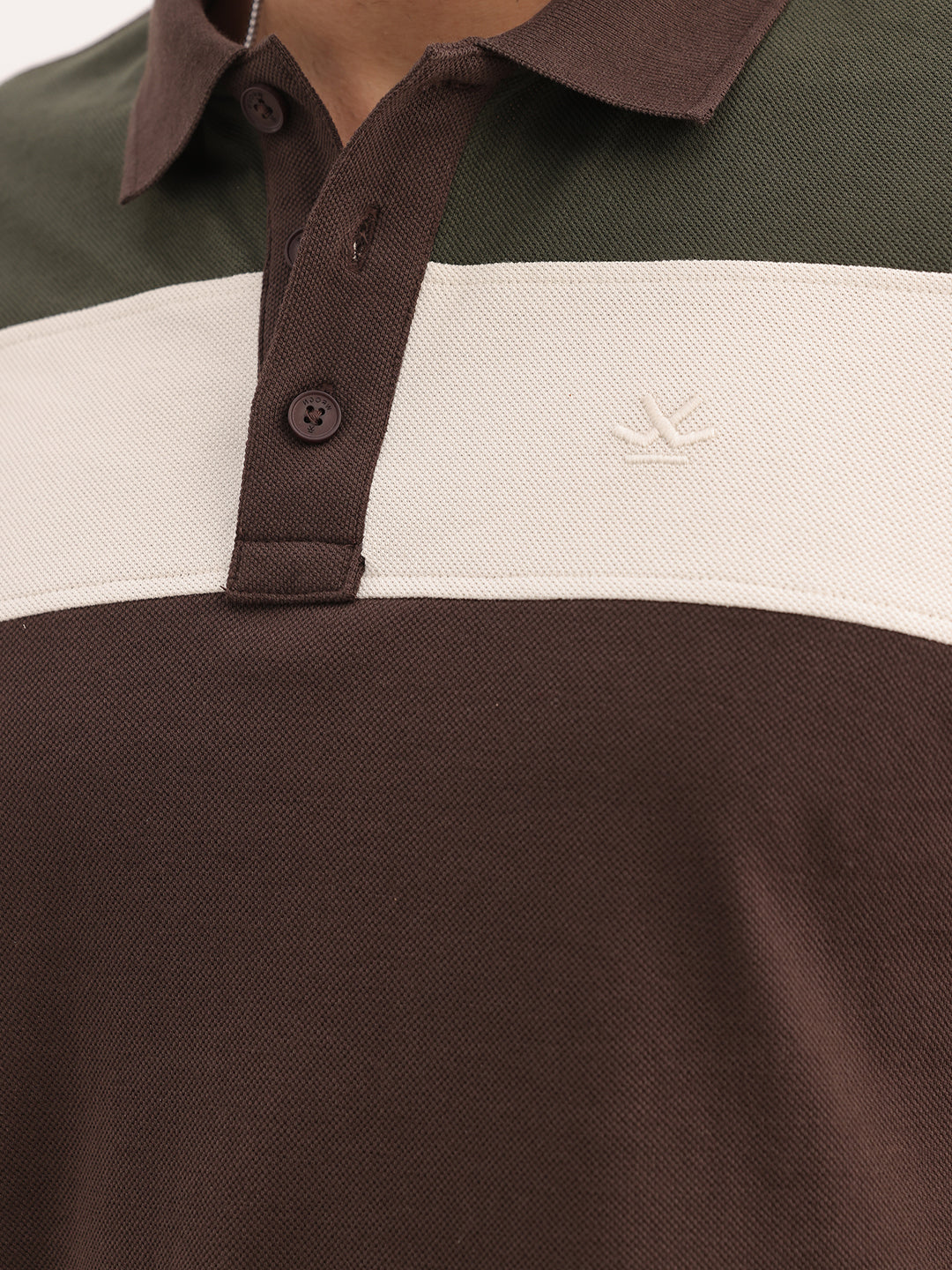 Classic Slim Fit Cut & Sew Polo T-Shirt | Brown