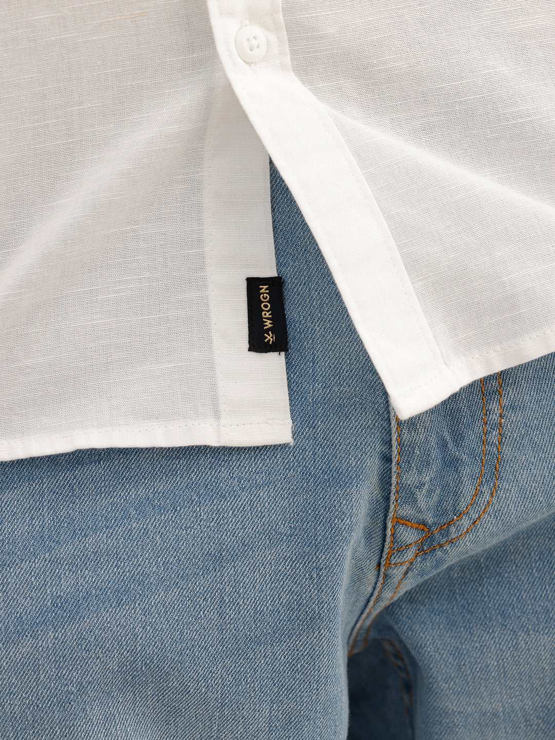 Solid Slim Fit Full Sleeve Shirt | White