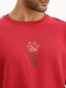 Comfort Fit Placement Printed Sweatshirt | Red