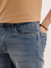 Faded Slim Fit Denim Jeans | Light Blue