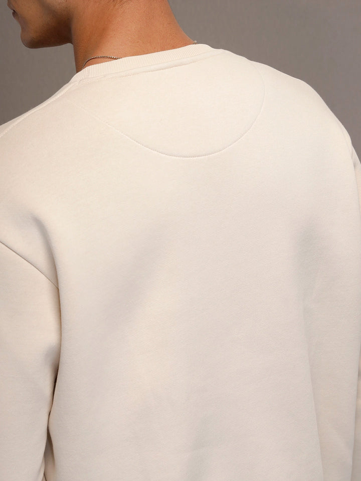 men's casual comfort fit sweatshirt | Beige