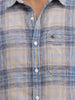 Slim Fit Checkered Full Sleeve Shirt | Blue