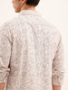 Textured Regular Fit AOP Shirt | Beige